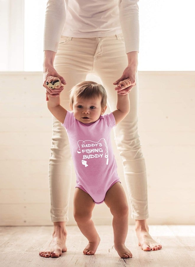 CBTwear Daddy's Fishing Buddy - Baby Clothes - Funny Newborn Bodysuit Outfits for Boys and Girls (Newborn, Pink) - Image 2