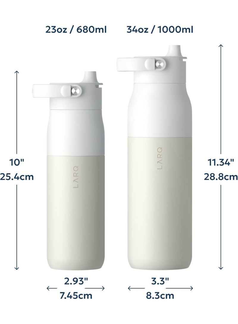 Larq Bottle PureVis 2 Smart Self-Cleaning Water Bottle, Granite White, 1L (34oz) - Image 2