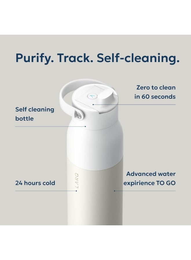 Larq Bottle PureVis 2 Smart Self-Cleaning Water Bottle, Granite White, 1L (34oz) - Image 3