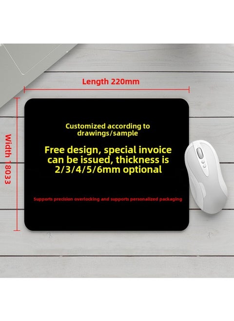 Custom Thickened Desktop Edge Mouse Pad Office Computer Keyboard Desk Mat Small Batch-Color: 2mm-Pattern:Custom Image ]