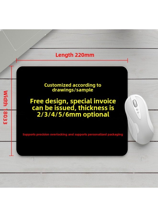 Custom Thickened Desktop Edge Mouse Pad Office Computer Keyboard Desk Mat Small Batch-Color: 2mm-Pattern:Custom Image ]