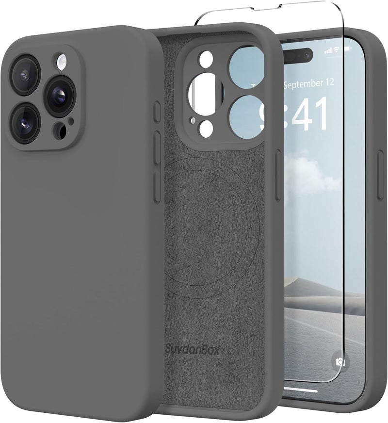 SUYDANBOX Magnetic Case for iPhone 13 Pro 6.1" Compatible with MagSafe Full Camera Protection, Screen Protector, Silicone Shockproof Protective Phone Case for iPhone 13 Pro - Image 1