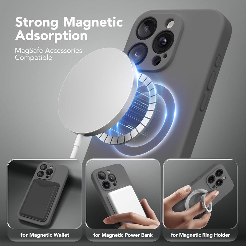 SUYDANBOX Magnetic Case for iPhone 13 Pro 6.1" Compatible with MagSafe Full Camera Protection, Screen Protector, Silicone Shockproof Protective Phone Case for iPhone 13 Pro - Image 2