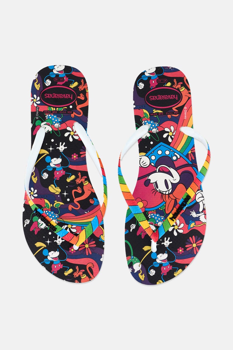 Havaianas Women Style 2 Disney Flip Flops, Black Combo - Image 2