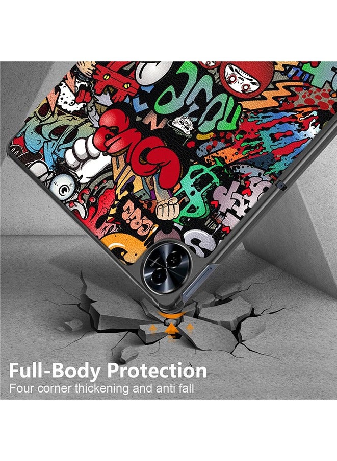 Case For Realme Pad 2 11.5" 2023, Multi-Viewing Angles, All New PU Leather Cover with Stand Function Feature, Slim Flip Case (TY) - Image 4