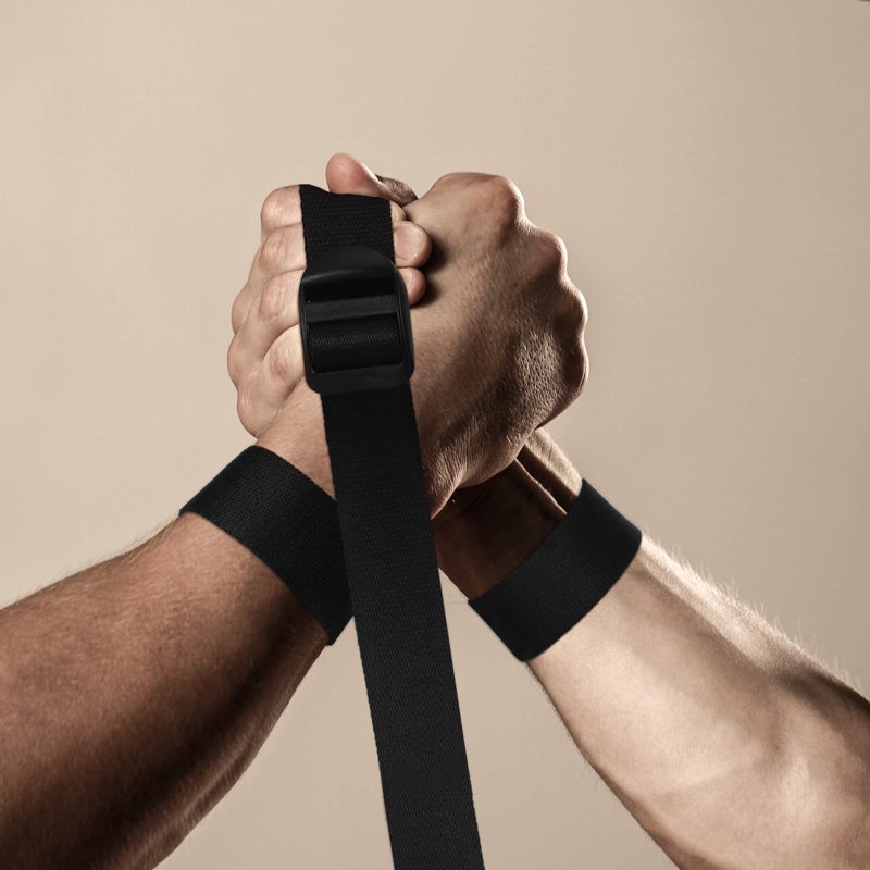 XunYee 2 Pcs Arm Wrestling Competition Match Strap Non Slip Arm Wrestling Strap 40 Inch Long Exercise Armwrestling Training Equipment with Buckle, 1 Inch Width - Image 2