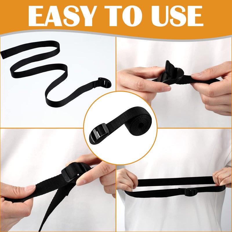 XunYee 2 Pcs Arm Wrestling Competition Match Strap Non Slip Arm Wrestling Strap 40 Inch Long Exercise Armwrestling Training Equipment with Buckle, 1 Inch Width - Image 4