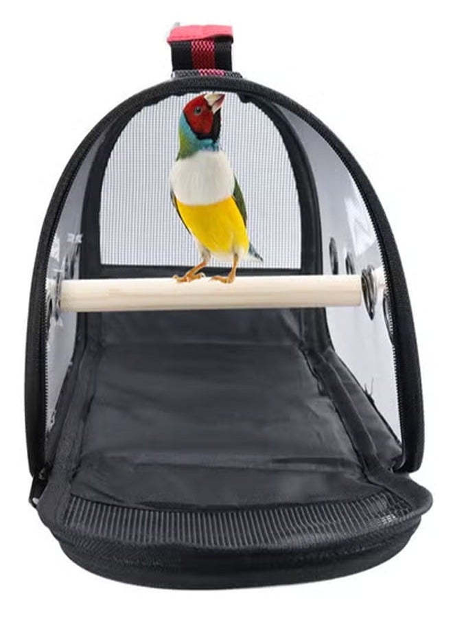 كيكي حقيبة سفر للطيور الأليفة مع حامل محمول شفاف - Image 2