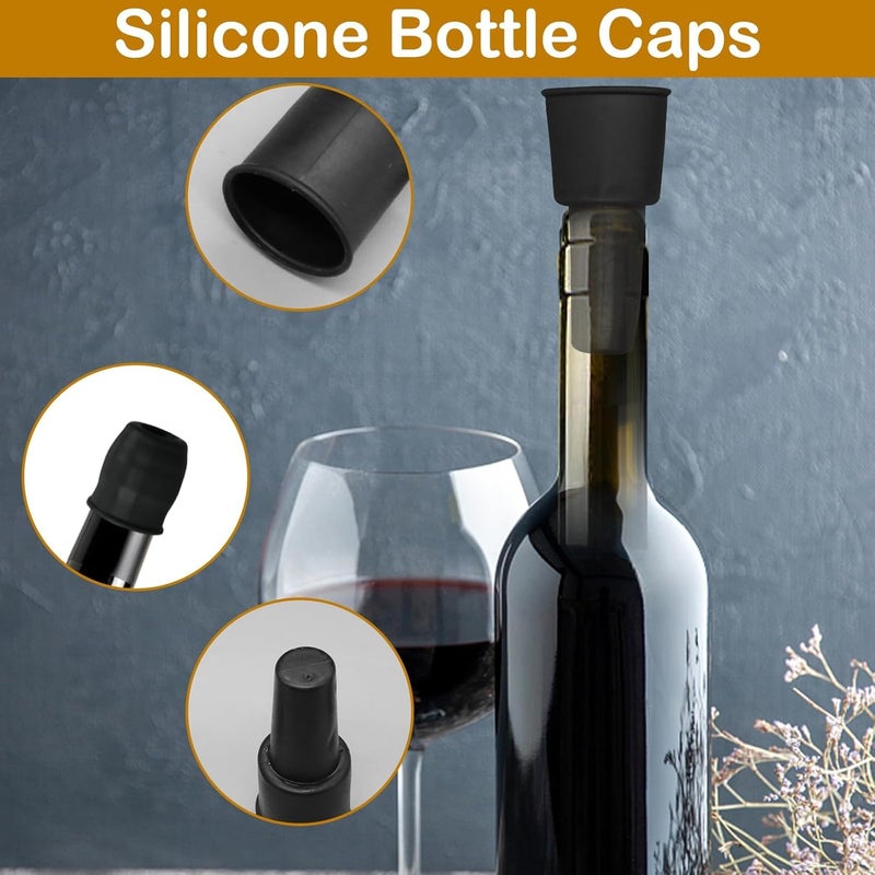 HZYH 8Pcs Silicone Wine Stopper For Wine Bottles, Reusable Sparkling Wine Bottle Stopper, Silicone Wine Seal Stopper, Wine Bottle Cover Caps To Keep Wine Fresh, Beer Champagne Stopper Home Use(4 Colors) - Image 4