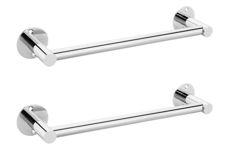 GARBNOIRE Stainless Steel Wall Mounted Towel Bar | Towel Rod | Towel Holder | Hand Towel Rail for Bathroom | Bathroom Accessories (12 Inch) (Pack of 2) - Image 1