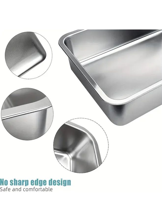 Stainless Steel Small Cat Litter Box 4 Inch Height Rust Resistant - Image 4