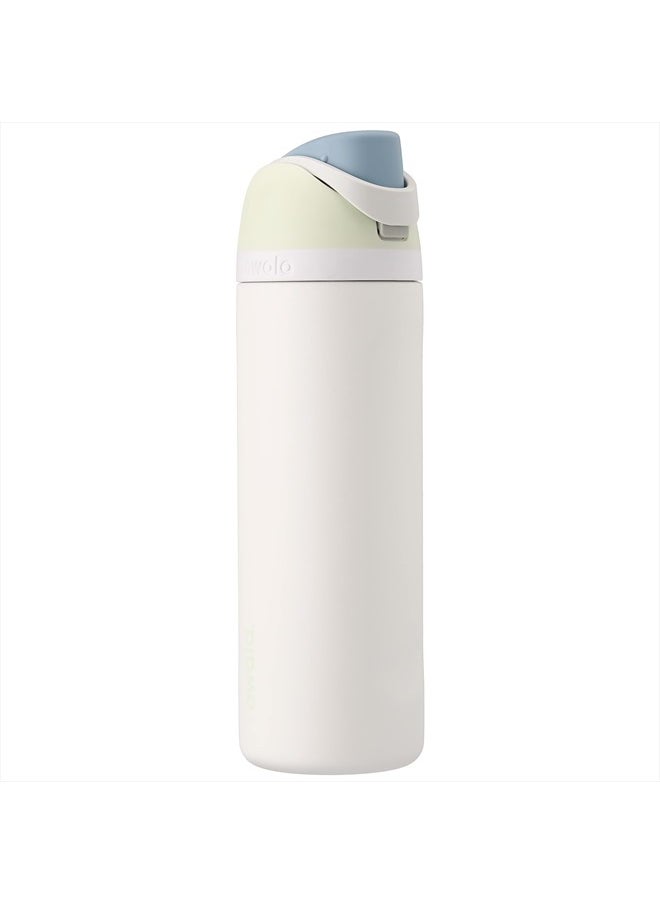 Owala - FreeSip Insulated Stainless Steel Water Bottle with Straw for Sports, Travel, and School BPA-Free Sports Water Bottle, 24 oz, Iced Breeze - Image 1
