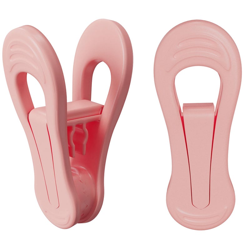 TOFIIGREM Pink Hangers Clips 60 Pack  Multi-Purpose Plastic Clips for Pink Plastic Hangers Velvet Hanger  Clothes Pins for Plastic Hanger Pant Hangers - Image 1