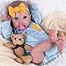 Aori Reborn Baby Dolls Girl 20 Inch Realistic Handmade Cloth Body Newborn Baby Doll with Blue Eyes HandPainted Hair Weighted Cuddle Doll for Companion Gift for Seniors Collectors Kids 3 - Image 2