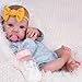 Aori Reborn Baby Dolls Girl 20 Inch Realistic Handmade Cloth Body Newborn Baby Doll with Blue Eyes HandPainted Hair Weighted Cuddle Doll for Companion Gift for Seniors Collectors Kids 3 - Image 4