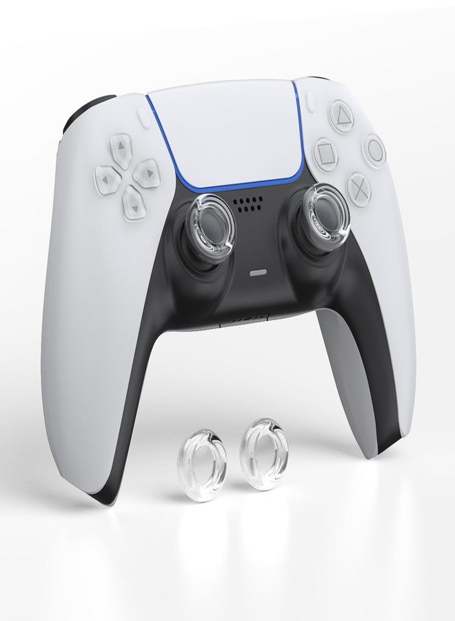 IINE Thumb Grip Caps Compatible with PS5/XBOX/Switch Pro Controller, 2pcs Transparent Thumbstick Grip Cover, Non-Slip Silicone Joystick Cap Analog Stick Covers - Image 1