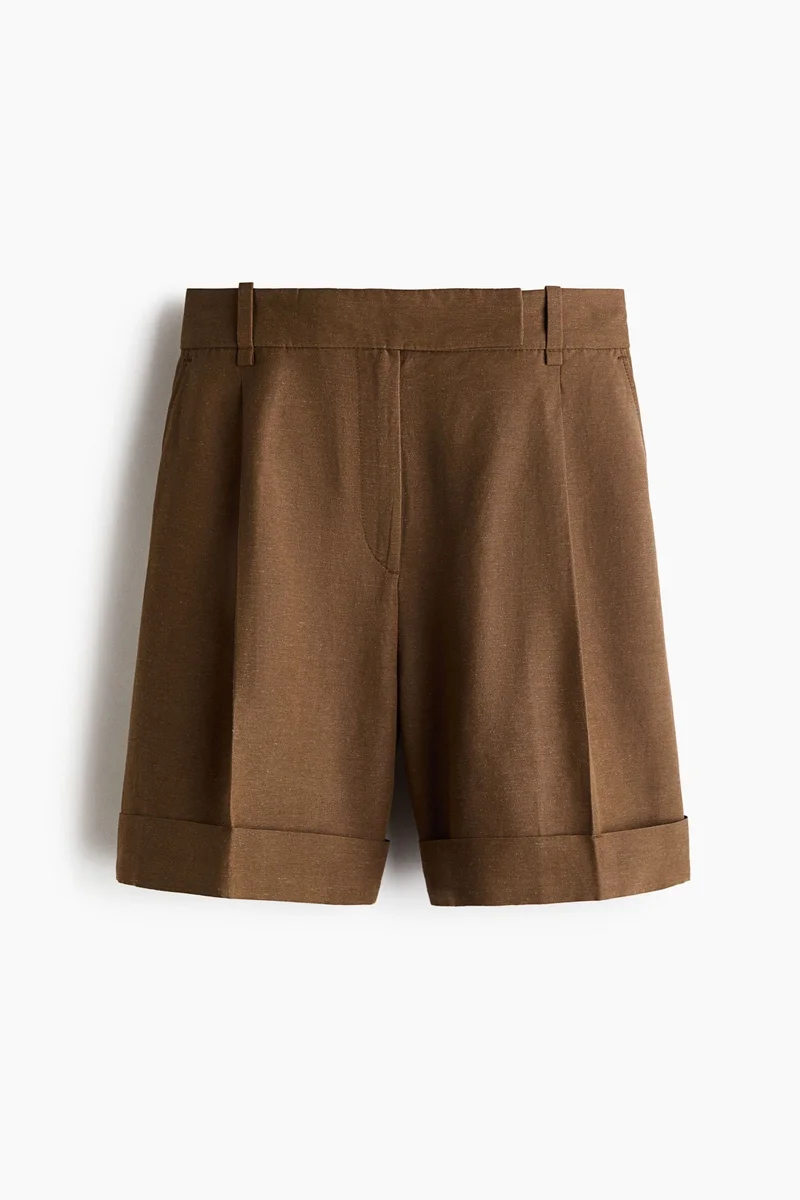 H&M  Tailored linen-blend shorts for Women | Best Price UAE