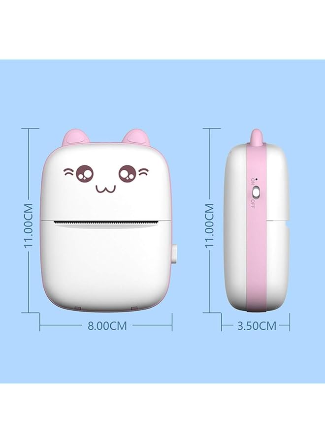 erorex Bluetooth Mini Printer Instant Pocket Portable Wireless Thermal Printers With 5 Rolls Printing Paper For Android Ios Smartphone Label Maker Machine For Label Receipt Photo Notes Home Office Pink  - Image 2