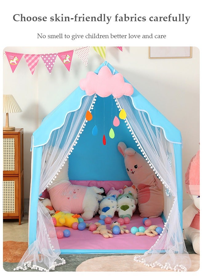 DUNISO خيمة أطفال كبيرة للداخل والخارج، خيام ألعاب محمولة، خيام قلاع الأميرات، بيوت لعب للأطفال، ألعاب غرفة اللعب الداخلية للأطفال، مع حقائب تخزين وتصميم دانتيل، مناسبة للأطفال من عمر 1 إلى 12 - Image 4