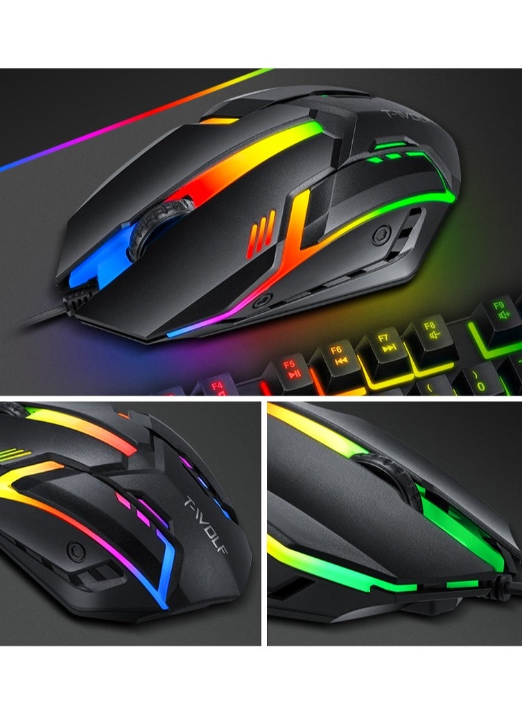 T-WOLF - Keyboard Mouse Headphone Set Four Piece Game Set - Image 1