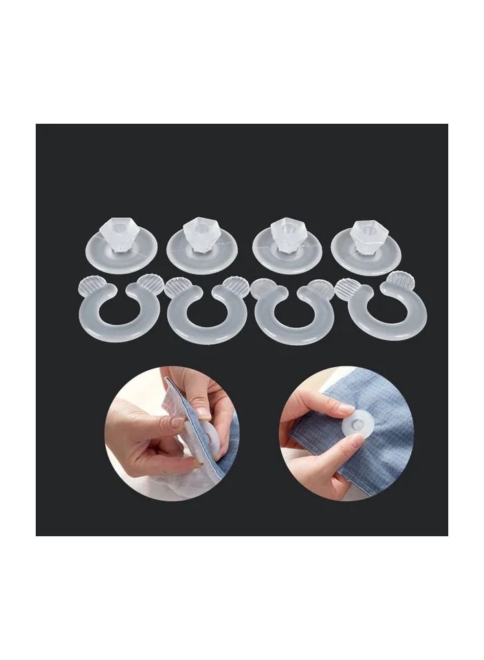 4-Pieces Plastic Non-Slip Durable Comforter Clamp,Bed Duvet Fastener Home Holder,Sheet Clip Quilt Gripper Blanket Cover Gadgets - Image 2
