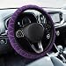 Lecctso Fluffy Steering Wheel Cover Car Wheel Cover 15 Soft Steering Wheel Protector Elastic Long Microfiber Plush Steering Wheel Cover Interior Decoration Universal for Men Women Girls - Image 2