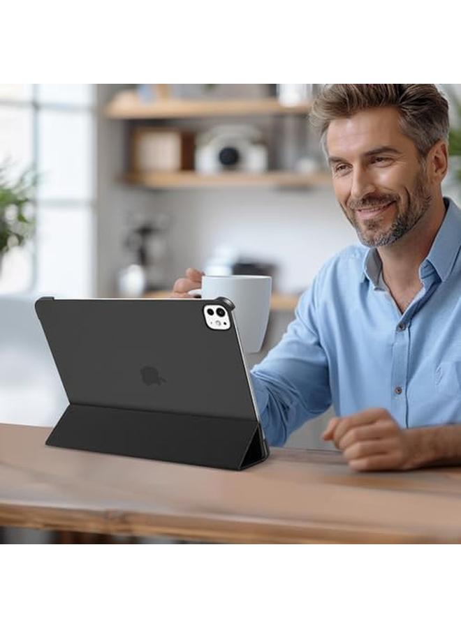 Procases For Ipad Pro 13 Inch Case 2024 M4 7Th Gen Ipad M4 13 Case Smart Folio Ipad Pro 13 Case Slim Stand Hard Shell Back 13 Inch 2024 Ipad Pro Case For A2925 A2926 A3007 Black - Image 3