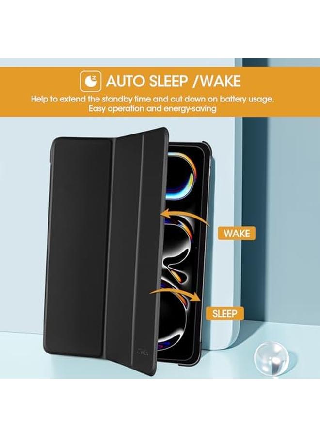 Procases For Ipad Pro 13 Inch Case 2024 M4 7Th Gen Ipad M4 13 Case Smart Folio Ipad Pro 13 Case Slim Stand Hard Shell Back 13 Inch 2024 Ipad Pro Case For A2925 A2926 A3007 Black - Image 4