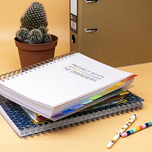 Pukka Pad B5 Subject Notebook with 10 Repositionable Dividers for Organization – 400 Perforated Pages of 80GSM Paper – 200 Sheet Notebook for School, Office, and Home – White, 7.48 x 9.84in - Image 4