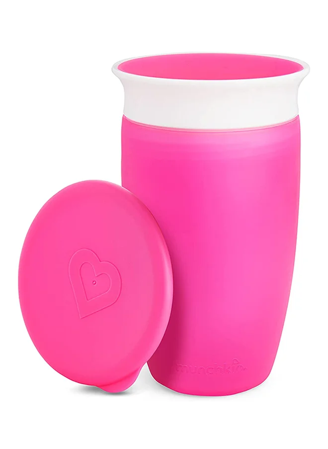Munchkin 10oz Miracle 360° Sippy Cup With Lid Pink