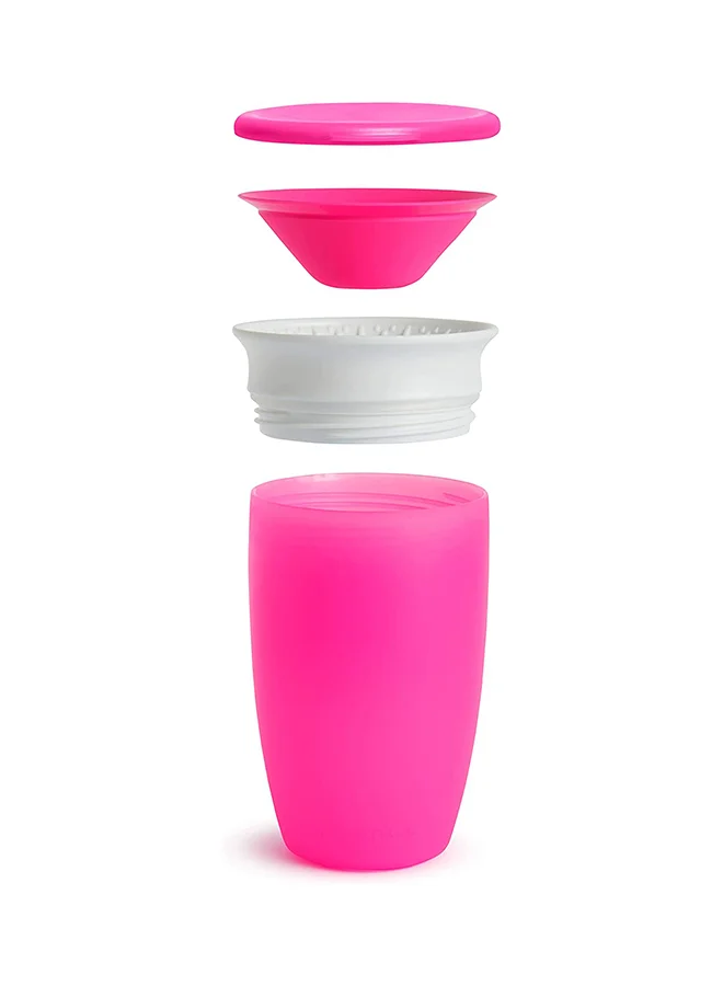 Munchkin 10oz Miracle 360° Sippy Cup With Lid Pink