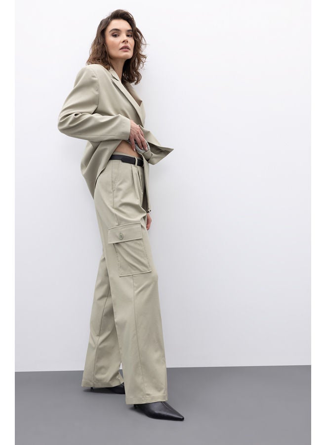 Woman Cargo Fit Woven Trousers
