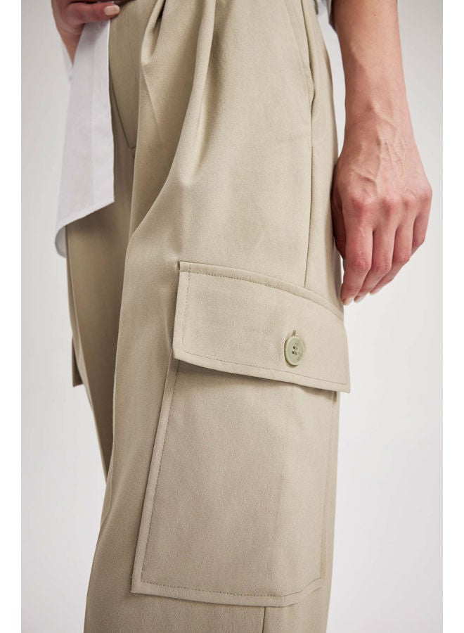 Woman Cargo Fit Woven Trousers