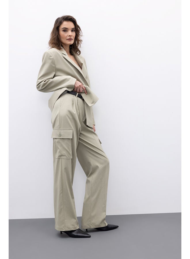 Woman Cargo Fit Woven Trousers
