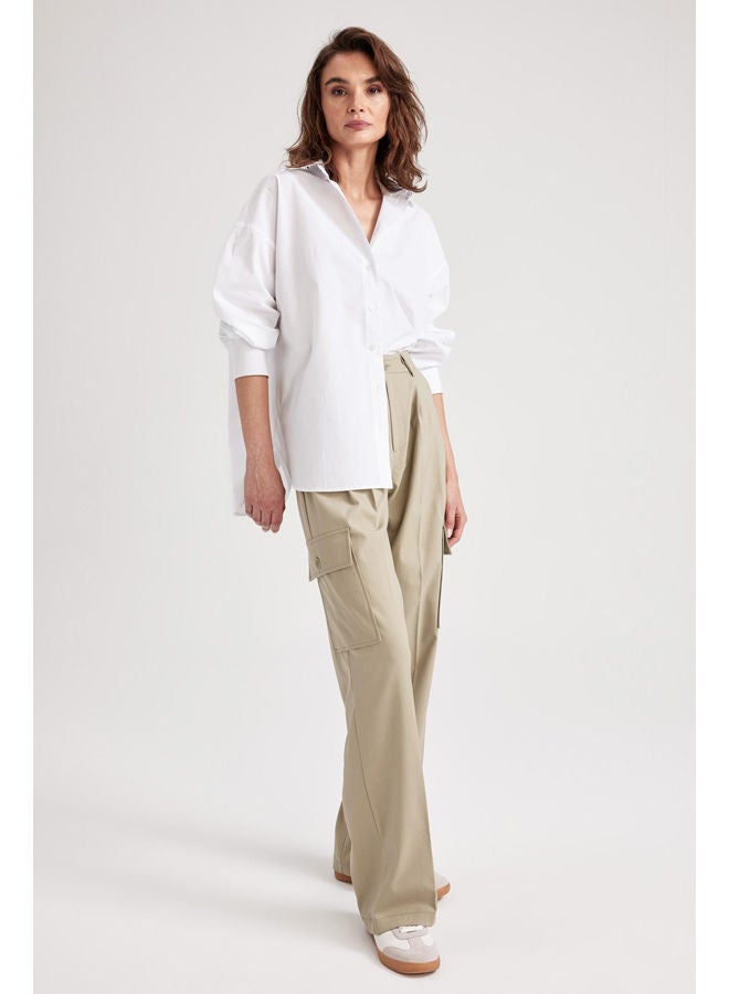 Woman Cargo Fit Woven Trousers