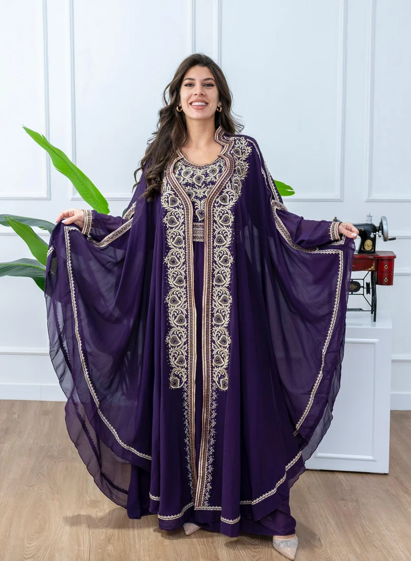 AL BENT AL SHARQIEH belted elegant 2-pieces kaftan