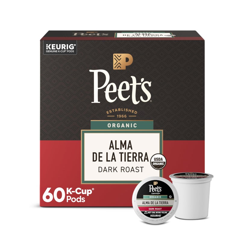 Peet's Coffee Peets Coffee USDA Organic Dark Roast Keurig KCup Pods 100 Arabica Coffee  Alma de la Tierra 60 Count 6 Boxes of 10 Pods - Image 3