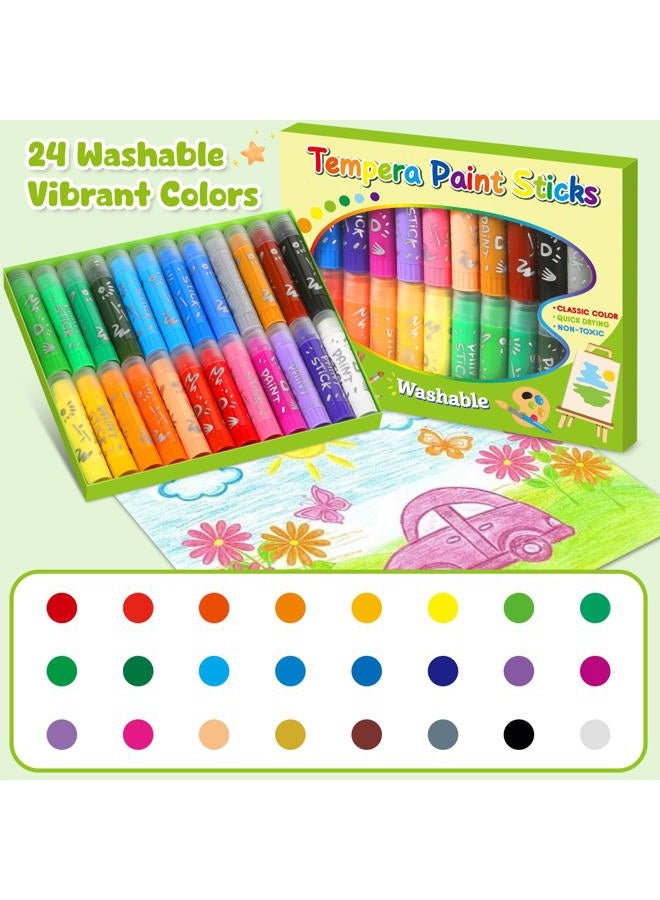 Duchong Tempera Paint Sticks for Kids, Washable, 24 Colors, 6G - Image 3