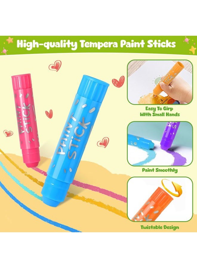 Duchong Tempera Paint Sticks for Kids, Washable, 24 Colors, 6G - Image 2