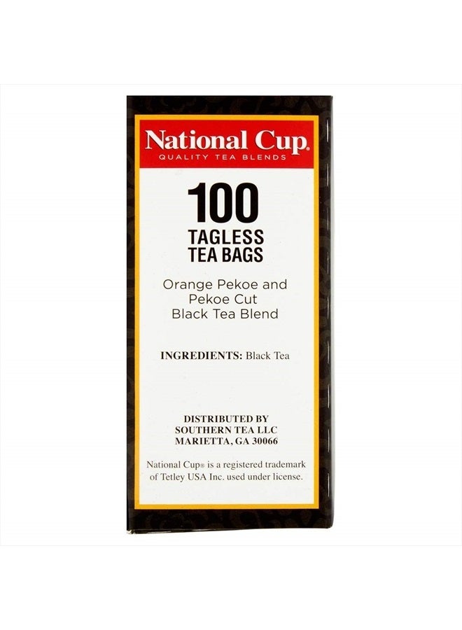 National Cup شاي أسود مزيج بيكو وبيكو مقطع بدون علامة، أكياس شاي، 100 قطعة، عبوة من 3 - Image 4