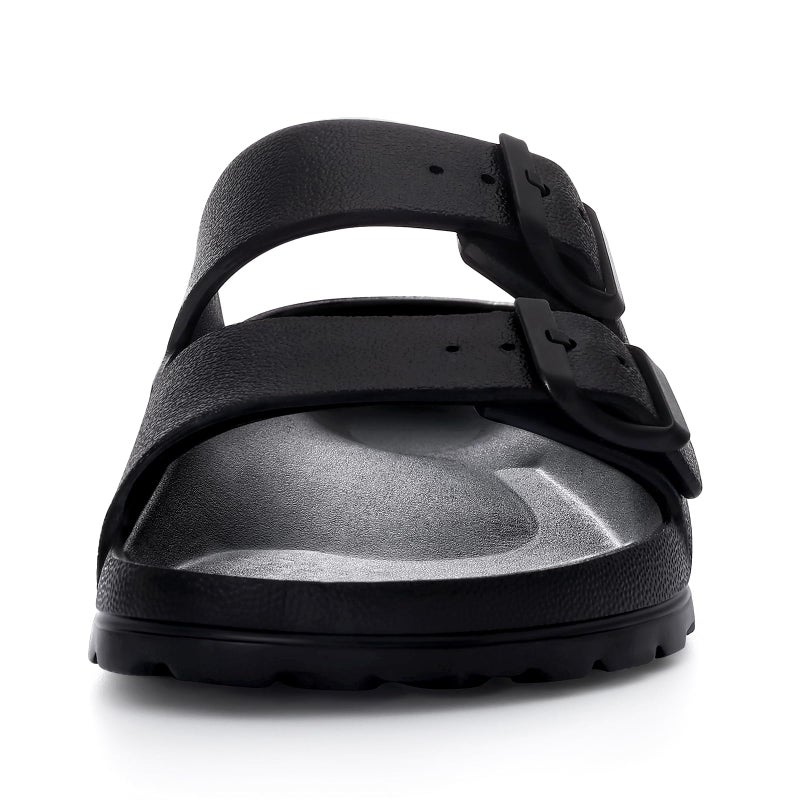 KIDMI Women's Comfortable EVA Sandals with Medium Arch Support, Adjustable Buckle Summer Beach Slide Sandal, Black EU 36 - Image 4