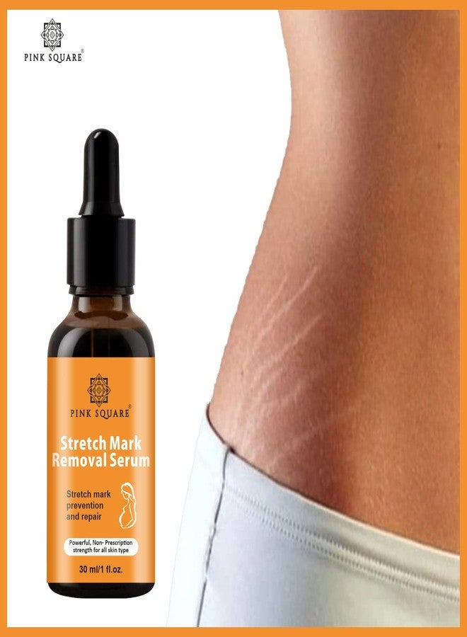 Pink Square Stretch Marks Removal Serum | Reduces Stretch Marks, Soothes Dry & Itchy Skin, Improves Skin Texture & Tone | For Men & Women | Pack of 4x30ML Each - Image 2