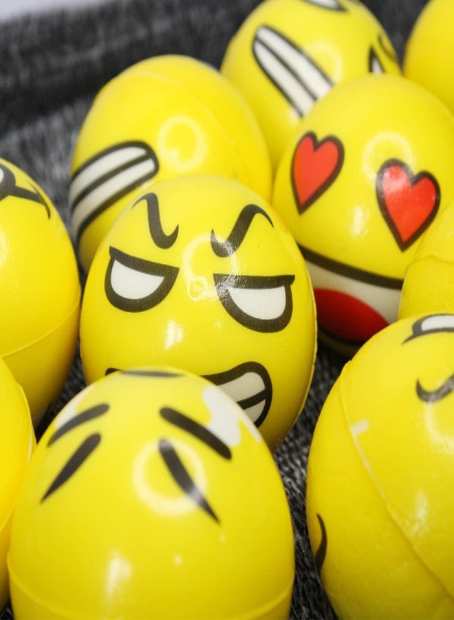 Glan Soft Smiley Face Emoji Balls for Kids Baby Toddlers Childrens Boys and Girls Playing Fun Set of 6Multicolor (Model-5) - Image 4