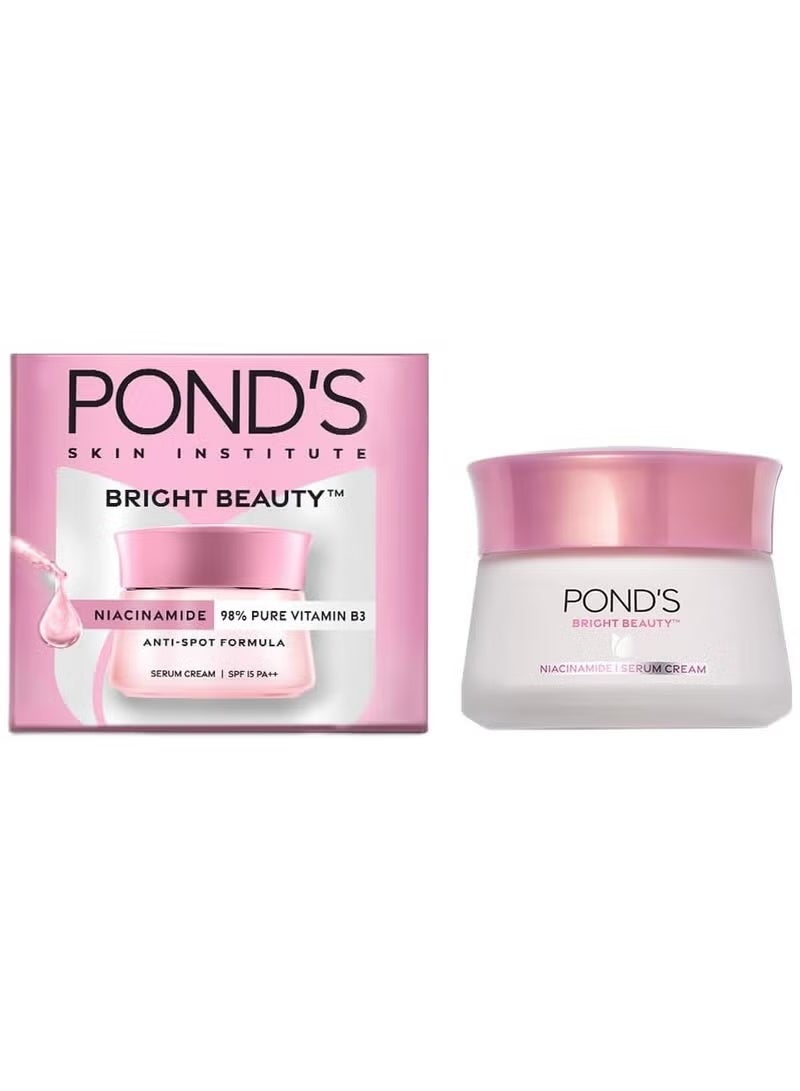 Pond's Bright Beauty Anti-Spot Serum Cream with Niacinamide and SPF 15 PA++50g - Image 1