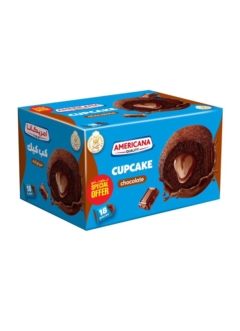 Americana Chocolate Filled Cupcake 18x28g 