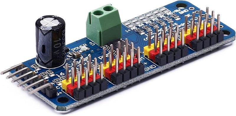 Teyleten Robot وحدة تحكم محرك سيرفو PCA9685 من ، 16 قناة، 12 بت PWM، واجهة I2C IIC، متوافقة مع MG90S SG90 MG995 و Arduino Raspberry Pi (قطعتان) - Image 2