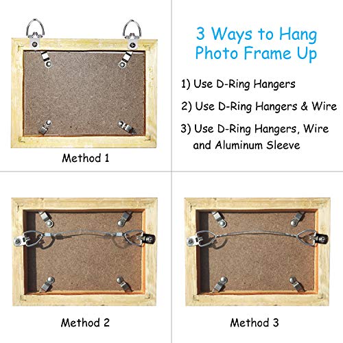 Listenman Picture Hanging Kit, Listenman D Ring Picture Hangers with Screws, Picture Hanging Wire(100 Feet) and Aluminum Sleeves, Supports up to 30 lb, Included Screwdriver - Image 5