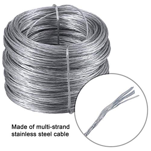 Listenman Picture Hanging Kit, Listenman D Ring Picture Hangers with Screws, Picture Hanging Wire(100 Feet) and Aluminum Sleeves, Supports up to 30 lb, Included Screwdriver - Image 2