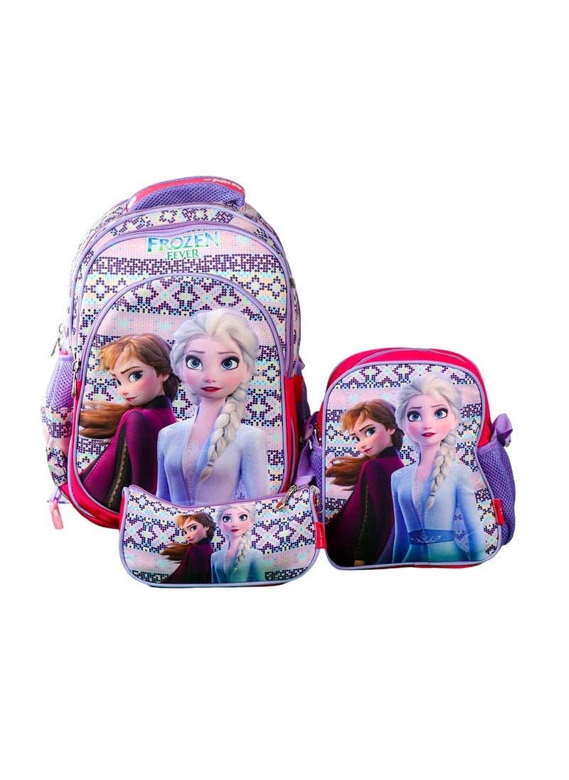 Generic Disney Frozen Fever 3D School Backpack with 2 Bags - G.B  - Image 1