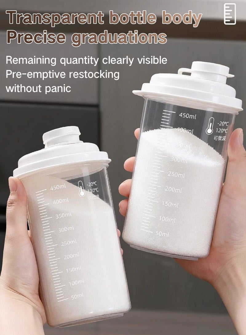 GOOGO Food Storage Containers, Food-Grade Storage Containers, Household Kitchen Storage and Dispensing Bottles, Suitable for Storing and Dispensing Kitchen Seasonings, Coffee Dispensing Bottles, Tea Dispensing Bottles, Suitable for Kitchen, Home, and Daily Storage - Image 3